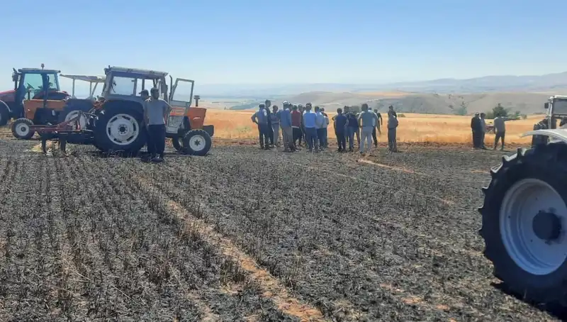 Yozgat'ta Korkutan Yangın: 100 Dönüm Tarım Alanı Alevlere Teslim Oldu