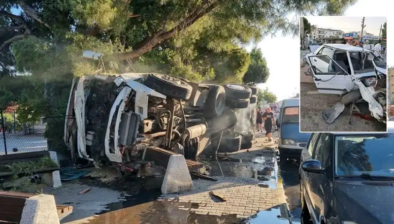 Freni Patlayan Kamyon, Trafik Işığında Otomobillere Çarptı: Olay Anı Korkunçtu