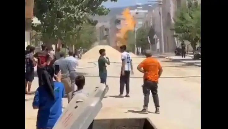 Kilis'te Doğalgaz Borusu Patladı: Şehirde Panik Anları Yaşandı